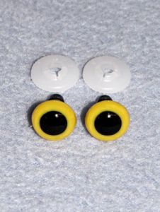 Animal Eye - 15mm Yellow Pkg/50
