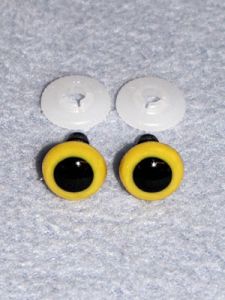 Animal Eye - 20mm Yellow Pkg/2