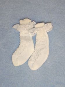 Anklet - w/Lace Trim 11"-15" White