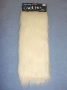 Craft Fur - White 9" x 12