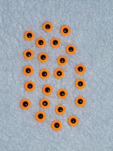Lure Eye - 6mm LS Orange Pkg/100