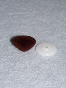 Nose - Flocked - 15mm Brown Pkg/100