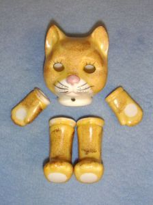 Porcelain - Glazed Cat - 3"