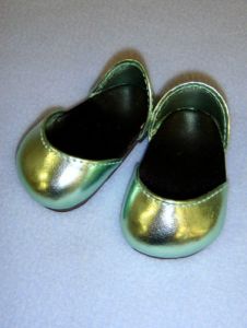 Shoe - Metallic Sparkly - 2 3/4" Light Green