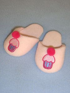 Slipper - Cupcake - 3" Pink