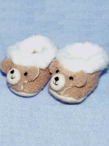 Slipper - Teddy Bear - 3" Brown