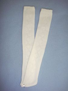 Stocking - Long Design - 8-11" White (00)