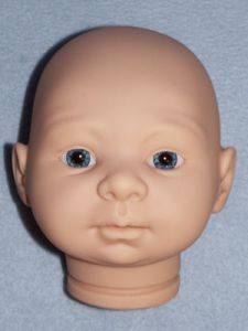 Tina Doll Head w/Blue Eyes - Unpainted