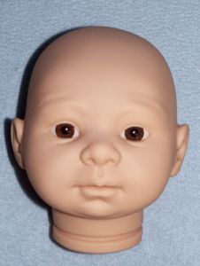 Tina Doll Head w/Brown Eyes - Unpainted