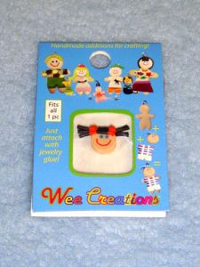 WC Girl Face - Fair Skin - Black Pigtails