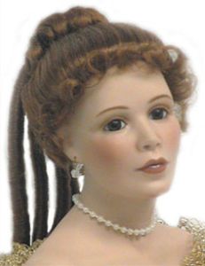 Wig - Lucie/Gibson Girl - 8-9" Dark Brown