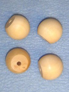 Wood - Ball Knob - 2"  Pkg/4