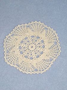 l6" Ecru Clooney Crocheted Doily