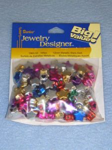 lMetallic Star Bead Assortment 12mm 100 pcs
